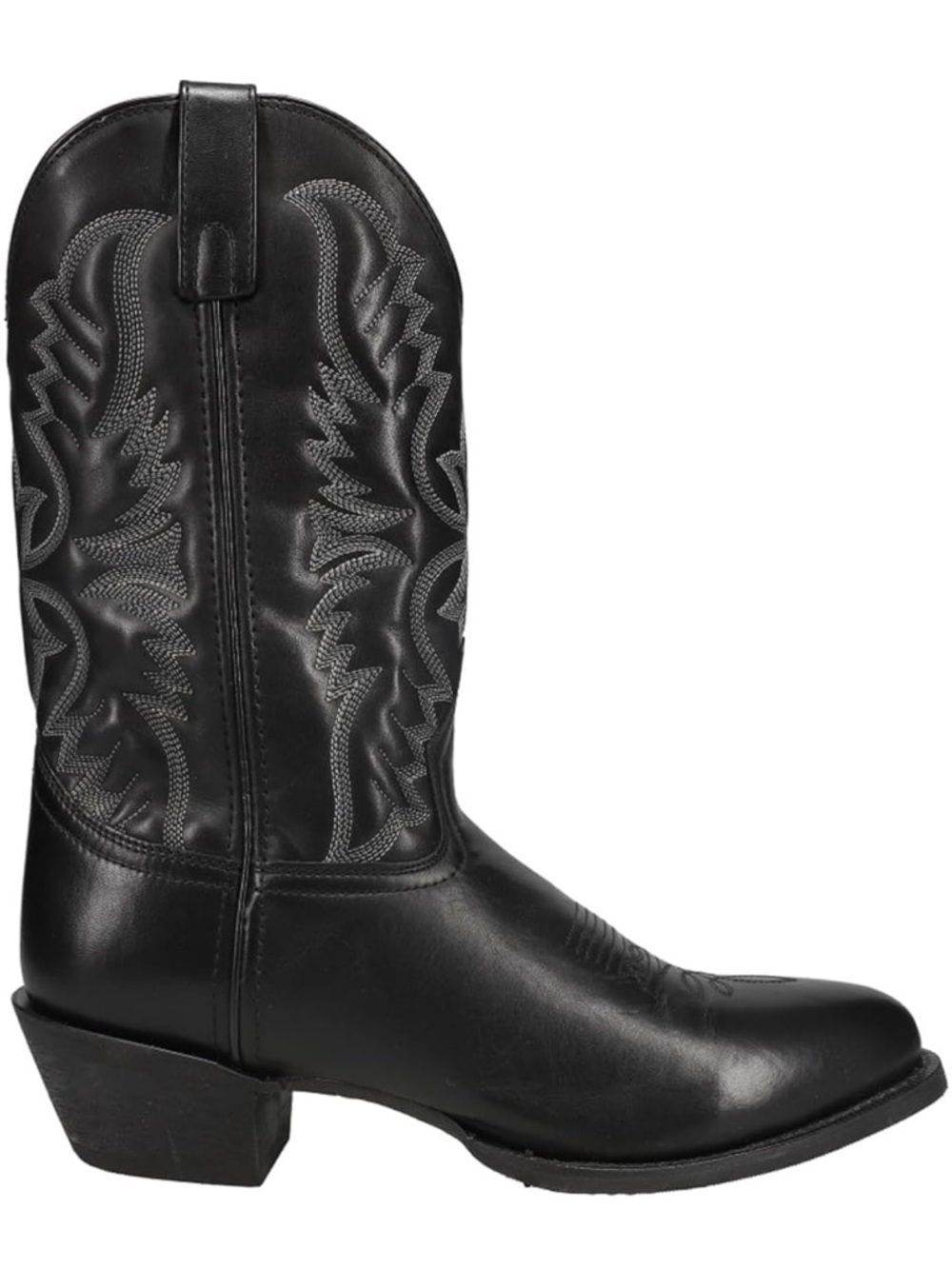 Laredo Black Men's Western Leather Cowboy Boots with Contrast Stitching